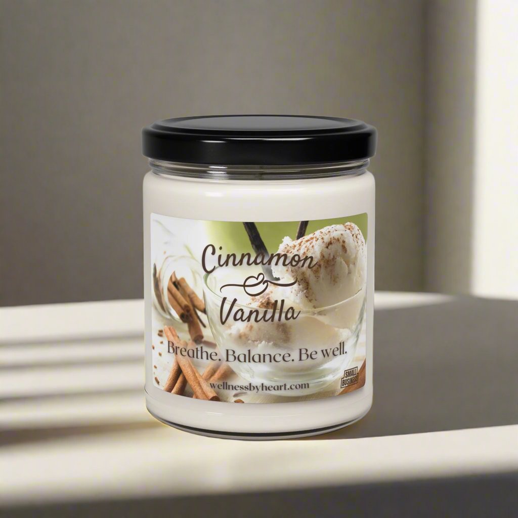  Cinnamon Vanilla Soy Candle combines the full-bodied scent of spicy cinnamon with vanilla, and the alluring, complex notes of gurjun. Main Photo