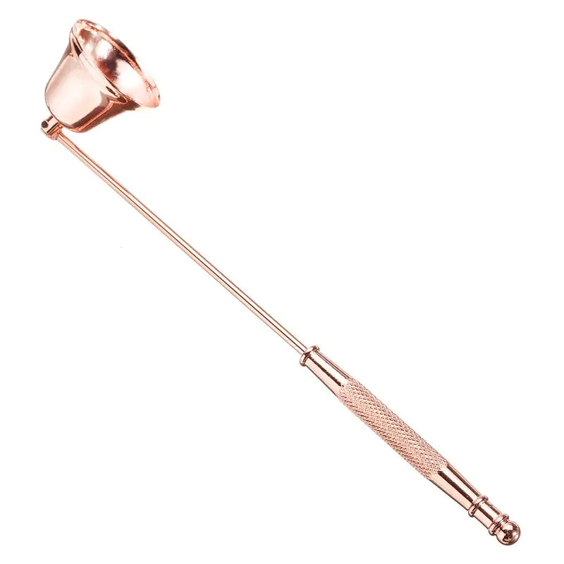 Candle Wick Snuffer for candle safety Photo of single rose gold item, white background - Wellness by Heart