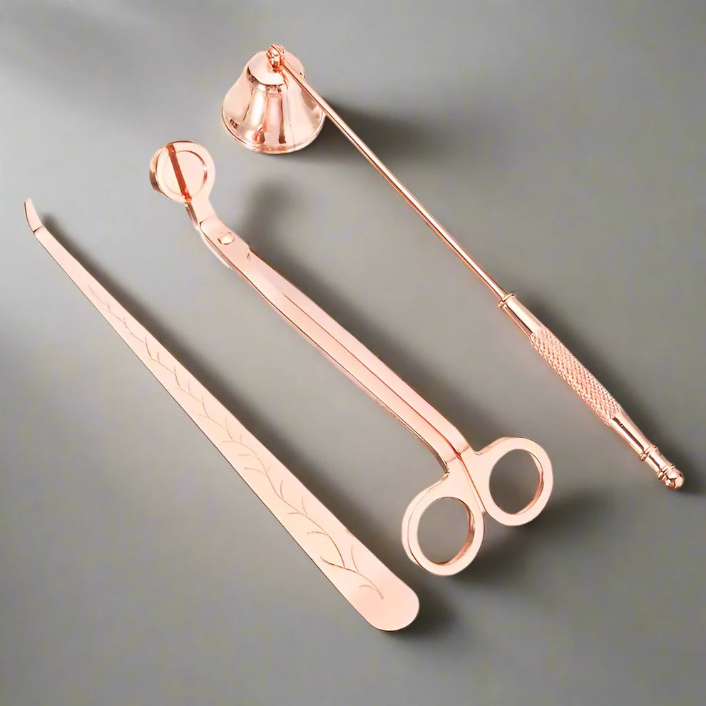 Rose Gold Candle Wick Trimmer Set from Wellness by Heart