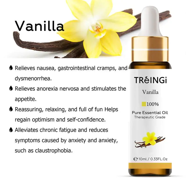 Photo for Vanilla essential oil with info on common known uses